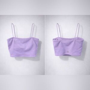 ALO Yoga Light Purple Ribbed Crop Top